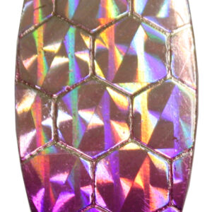 Willowleaf Spinner Blade-Size 4 1/2-Hex Foil Silver Purple Splash