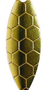 Willowleaf Hexagon Spinner Blade-Brass-Size 3