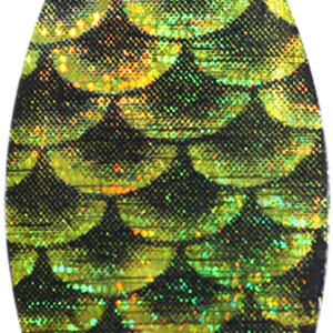 Indiana Spinner Blade-Size 5-Chartreuse & Black Scale Iridescent Foilistic