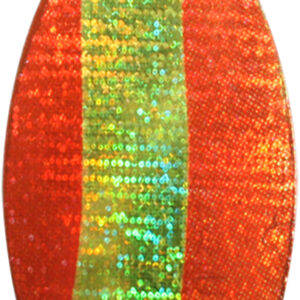 Indiana Spinner Blade-Size 5-Orange & Chartreuse Stripe Iridescent Foilistic