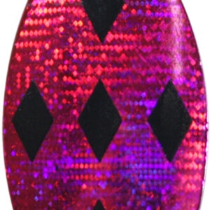 Indiana Spinner Blade-Size 3-Pink & Black Diamonds Iridescent Foilistic