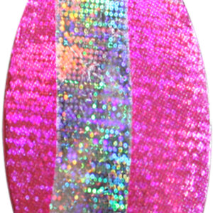 Indiana Spinner Blade-Size 3-Pink & Silver Stripe Iridescent Foilistic