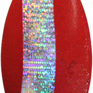 Indiana Spinner Blade-Size 5-Red & Silver Stripe Iridescent Foilistic