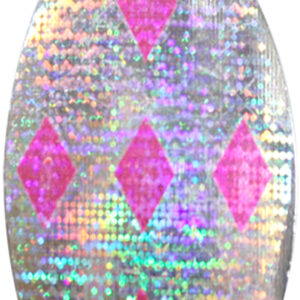 Indiana Spinner Blade-Size 3-Silver & Pink Diamonds Iridescent Foilistic