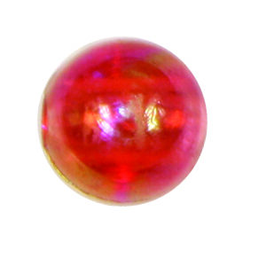 Beads Red Iridescent Size 4 mm