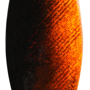 Willowleaf Spinner Blade-Size 3 1/2-Black and Orange Iridescent Foilistic