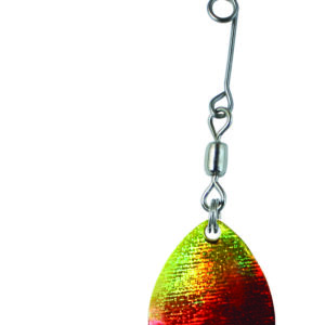 Jig Spinner-Chartreuse with Red Iridescent Foil-Size 0
