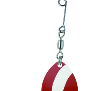 Jig Spinner-Red with White Stripe-Size 2