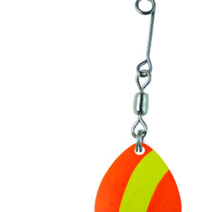 Jig Spinner-Orange with Yellow Stripe-Size 3