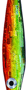 Foil Jigging Spoon, 1 oz. Orange/Chartreuse