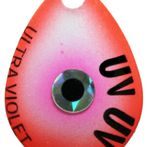 UV Bullseye Spinner Blade - Orange and Pink - Size 5