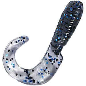 3/4" Grub Smoke Black/Blue Glitter