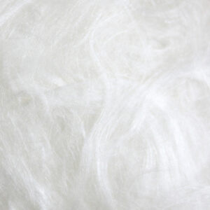 Pure Silk Dubbing - White 1 Gram