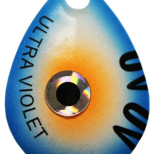 UV Bullseye Spinner Blade - Blue and Orange - Size 4
