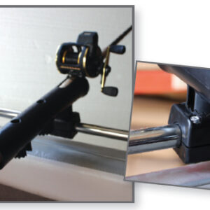Mounting Attachment With Tube - Black - Size 1 1/4" Round Inside 1 1/4" Square